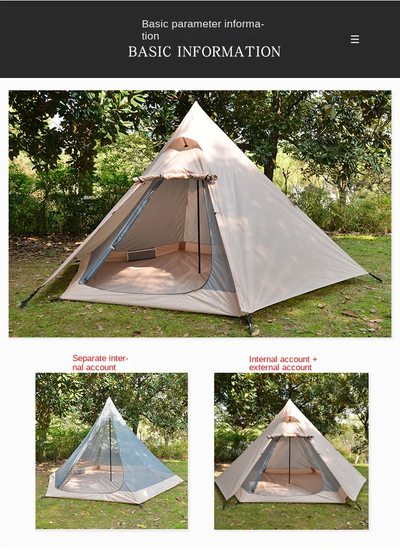 Cheap Goat Tents Outland Outdoor Indian Tent 3 People Camping Pyramid With Front Hall Canopy Camping Pyramid Tent Double Tent   